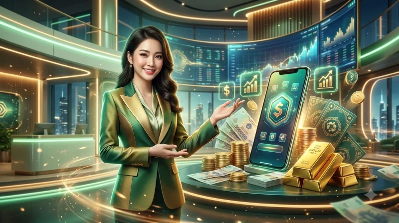 Ba chồng bài mậu binh xếp thành ba tầng minh họa cấu trúc ba chi