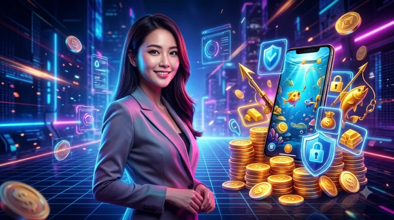 bieu-tuong-khien-bao-ve-va-o-khoa-phat-sang-ben-dien-thoai-hien-thi-giao-dien-game-minh-bach Biểu tượng khiên bảo vệ và ổ khóa phát sáng bên điện thoại hiển thị giao diện game minh bạch