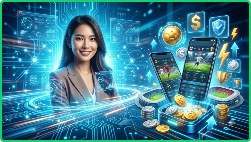 Biểu tượng khiên uy tín và thẻ xác minh minh họa tiêu chí nhận diện trang cá cược bóng đá an toàn