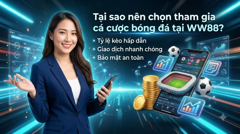 Điện thoại, máy tính bảng và laptop hiển thị trải nghiệm cá cược bóng đá WW88 mượt mà trên nhiều thiết bị