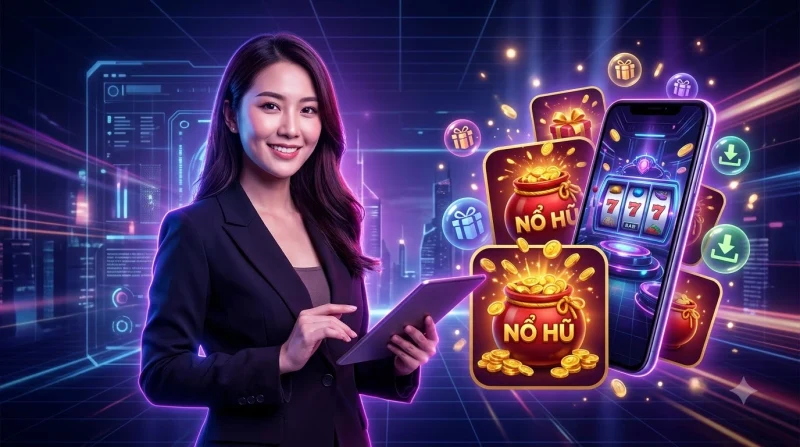 Minh họa cảnh báo rủi ro khi tải game nổ hũ từ nguồn không rõ nguồn gốc