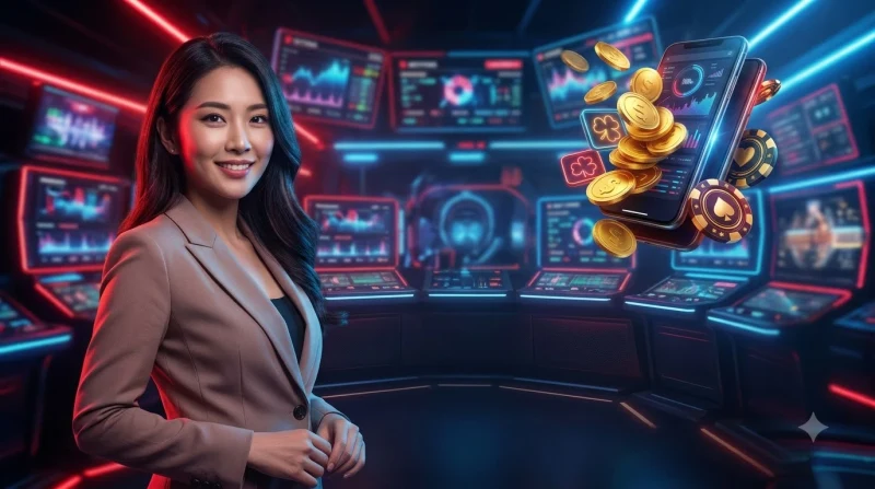 Minh họa khái niệm đề ba càng với ba con số phát sáng và bảng kết quả xổ số trừu tượng