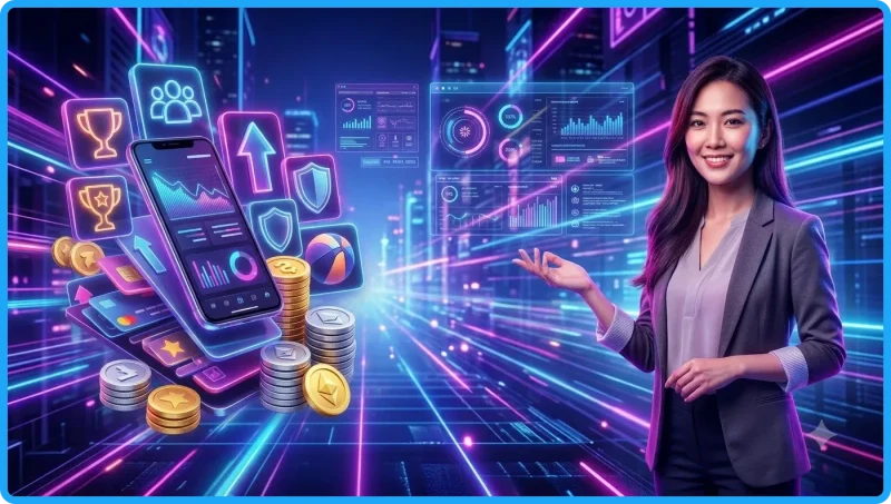 Minh họa lợi ích khi trở thành đại lý WW88 với mạng lưới thành viên và biểu tượng hoa hồng