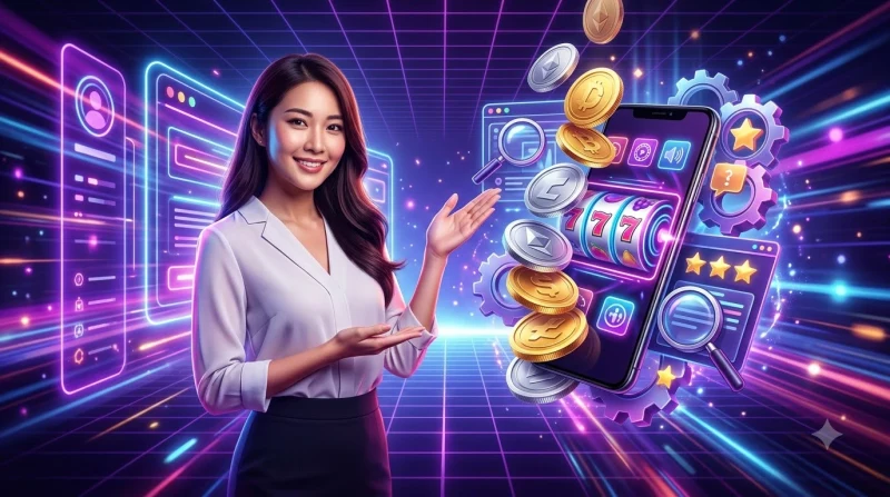 Minh họa so sánh các tựa game nổ hũ theo chủ đề và tính năng để chọn game phù hợp
